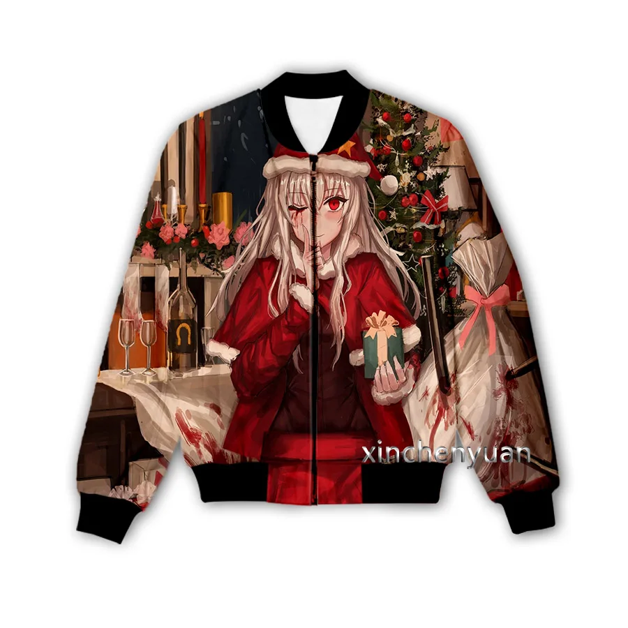 Phechion 3D Printed  Christmas Theme Casual Jacket Fashion Streetwear Men Loose Sporting Jacket & Coat M14