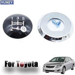 5 Speed Gear Shift Knob Cap Trim Cover Emblem Badge For Toyota Yaris 09-13 Corolla Rav4 AYGO C-HR Avensis Verso Urbancruiser