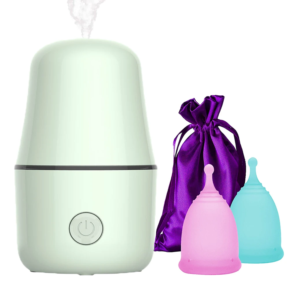 

Menstrual Cup Steamer Sterilizer With 2PCS Reusable Period Cup,High Temperature Steam Sterilization For Kegel Ball Menstrual Pad