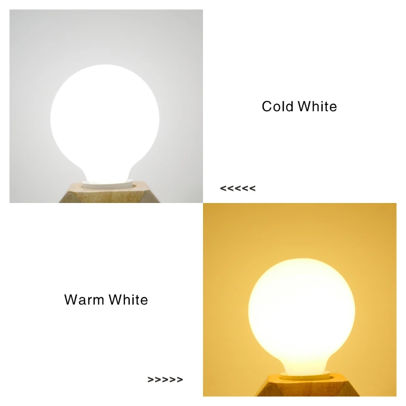 Milky Glass Edison Bulb A60 ST64 G80 G95 G125 LED Light Bulb E27 5W 220V-240V Globe Ball Bulb Cold/Warm White Lampada LED Lamp