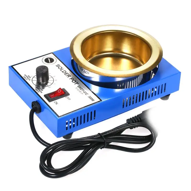 100/150/250/300W Solder Pot Tin Melting Furnace Thermoregulation Soldering Desoldering Bath 200~450 Centigrade Global Use