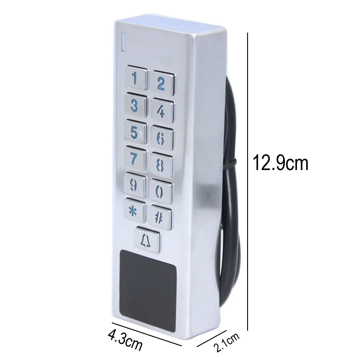 IP67 Waterproof Zinc alloy Access Controler 125Khz Rfid standalone Access Control Keypad Wiegand 26 input output  reader