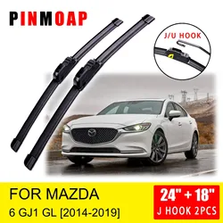 For Mazda 6 GJ GL 2014 2015 2016 2017 2018 2019 Front Windscreen Wiper Blade Brushes Cutter Accessories   U J Hook