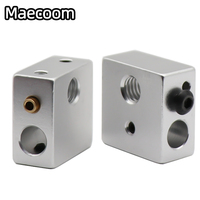 MK7 MK8 Aluminium Heater Block For Print Head Hot End Heating Block 20*20*10 20x20x10 mm For 3D Printer Anet a6 a8 i3