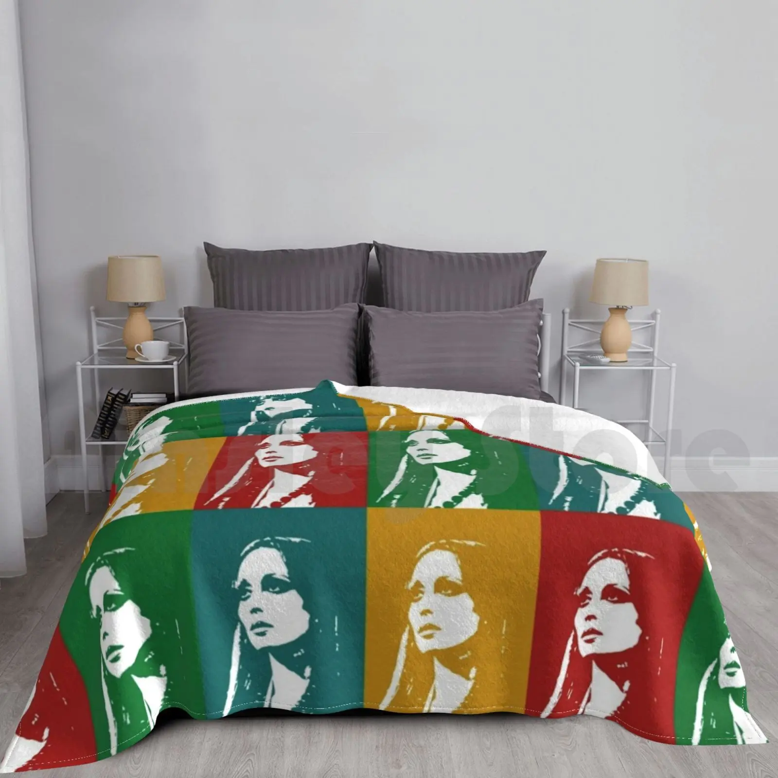 Fayrouz Pop Art Blanket Fashion Custom Fayrouz Fairouz Fairouz Singer Fayruz Arab Singer Arab Arabic Lebanese