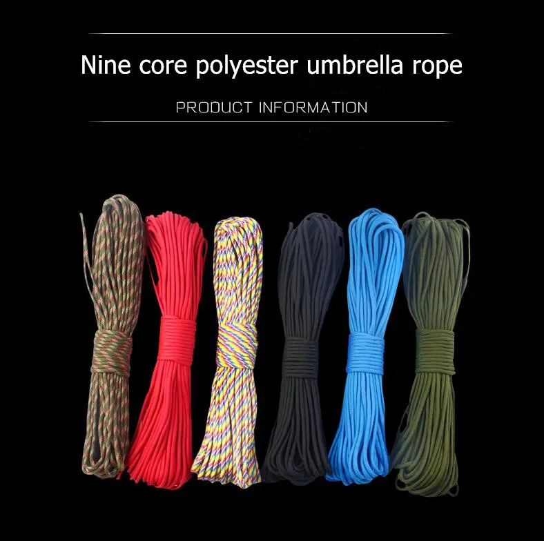 31M Paracord 550 Quân Ngụy Trang Chuyên Cơ Loại 9 Lõi Dây Phát Sáng Trong Bóng Tối 2Mm Dây Sinh Tồn 4mm Dây Dù Phơi Quần