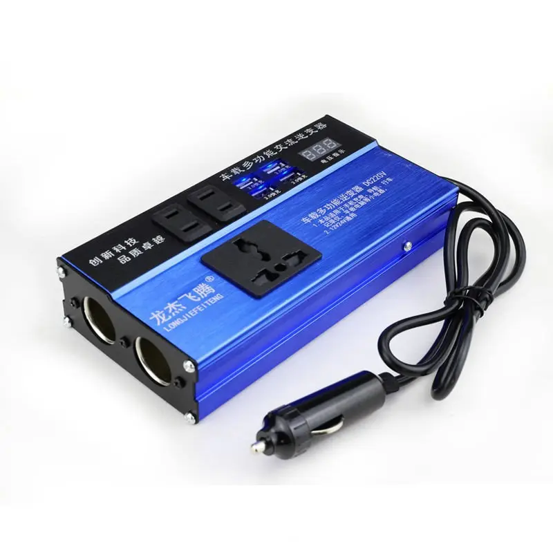 

120W Car Power Inverter DC 12v 24v to AC 220v With 4 USB Port Cigarette Head Input Modified For Car Appliances