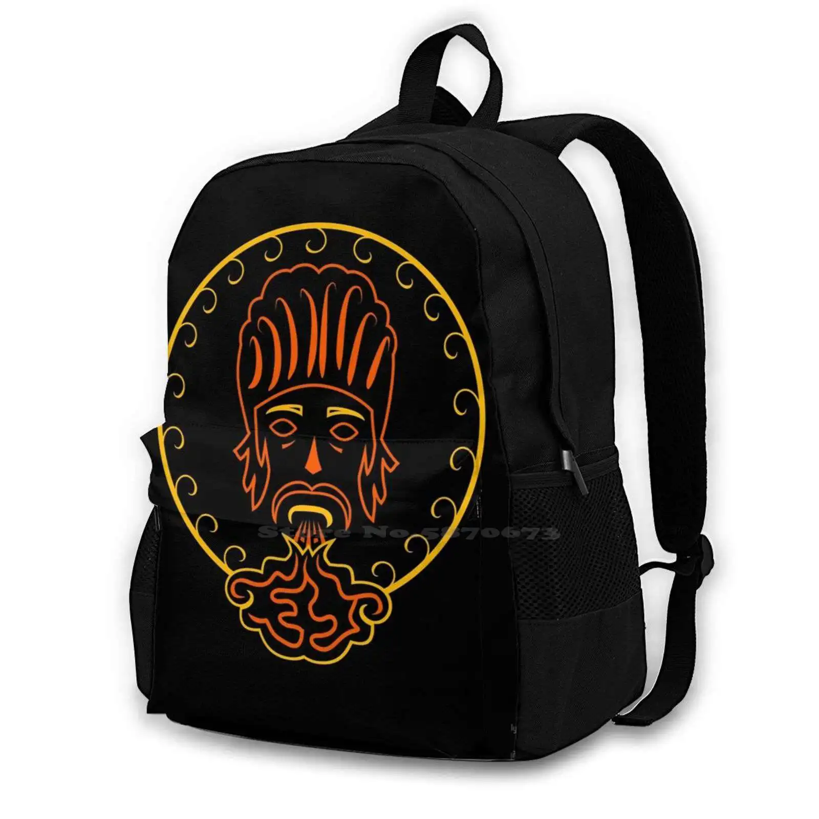 The King Of Vape # #decor #buyart #artprint School Bag Big Capacity Backpack Laptop 15 Inch Vape King Man Royal Crown Mens