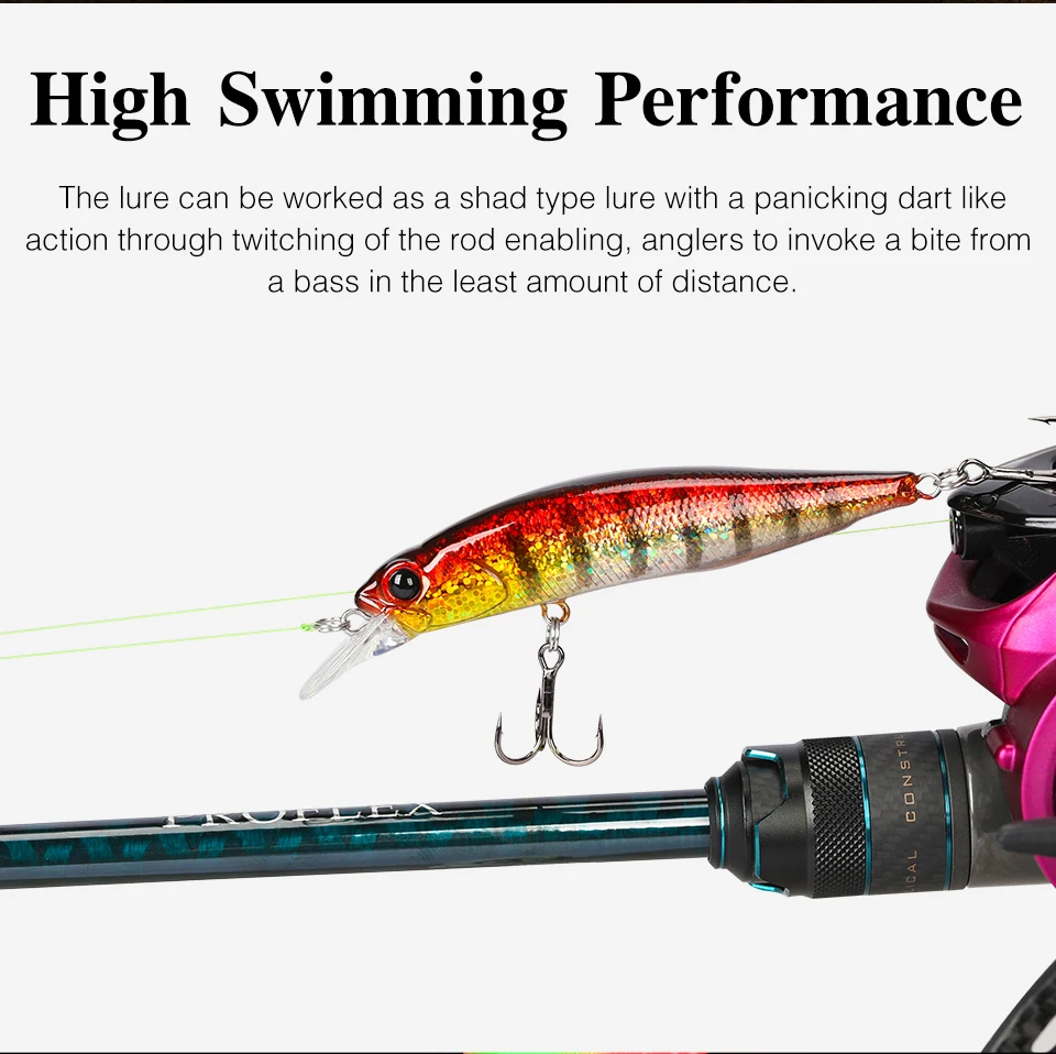 TSURINOYA Jerkbait Suspending Minnow Angelköder 77SP DW101 77mm 8,5g 0,7-0,9m Hecht Barsch Künstliche Hartköder Wobbler Köder – Detail 7