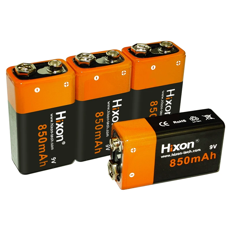 9V 6F22 850mAh Rechargeable Li-ion Battery And Charger For Smoke Detector Alarm System,Interphone,Fire Alarms.Wholesale Sale