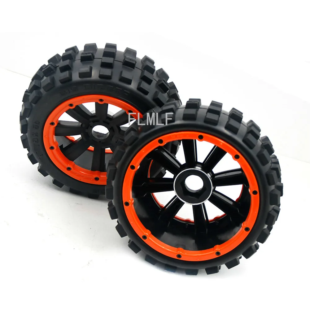 

Front and Rear Wheel Tyres Set Fit for 1/5 HPI ROVAN ROFUN KM GTB TS BAJA 5B