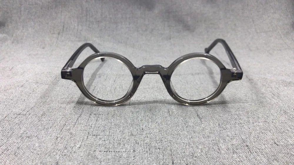 Acetat Vintage Kleine Runde Brille Männer Brillen Rahmen Frauen Optische Verordnung Spektakel Klare Brillen – Detail 29