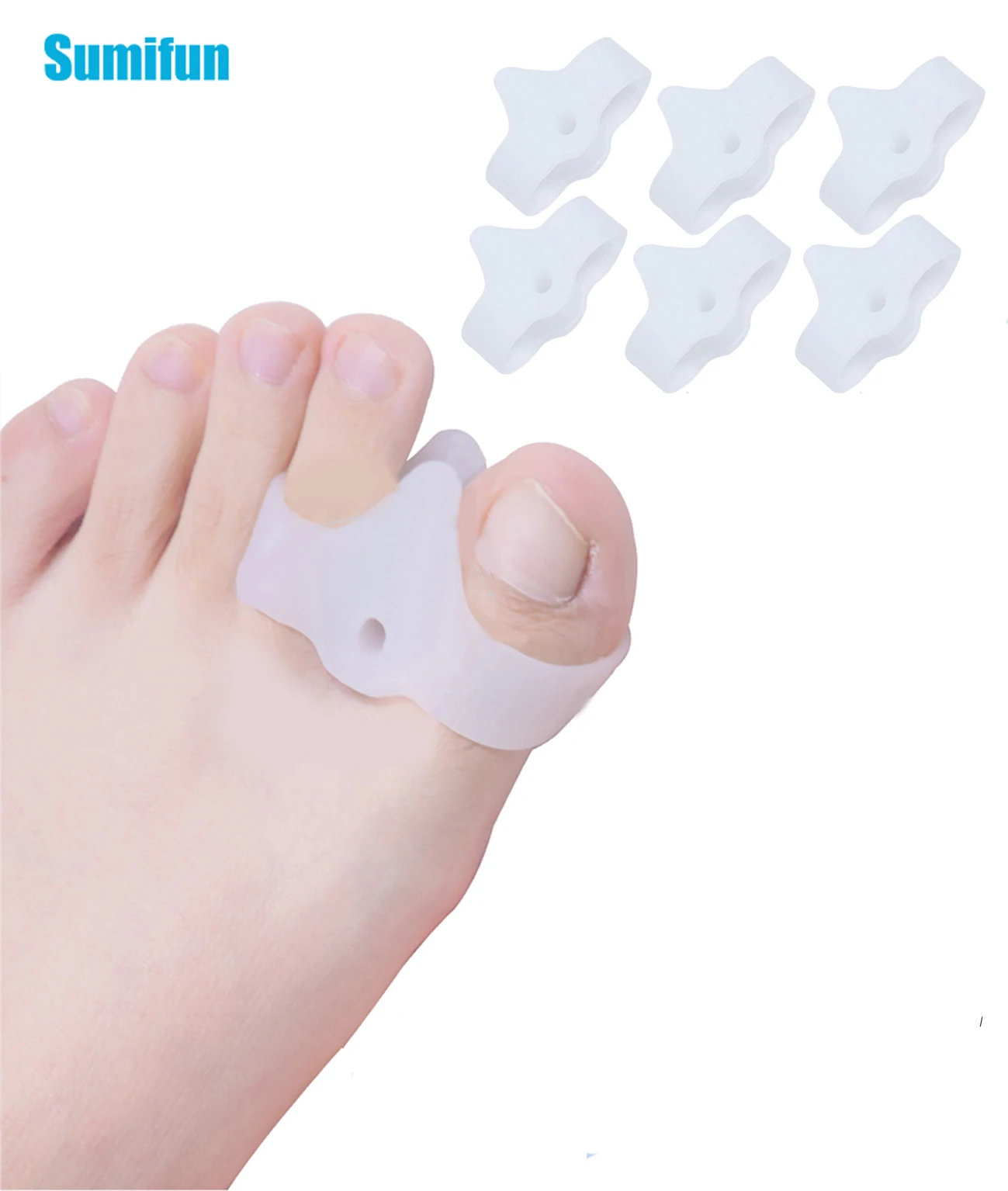 2Pcs Hallux Valgus Orthotics Corrector Bunion Adjuster Pain Relief Foot Care Foot Massager Toe Separator C1396