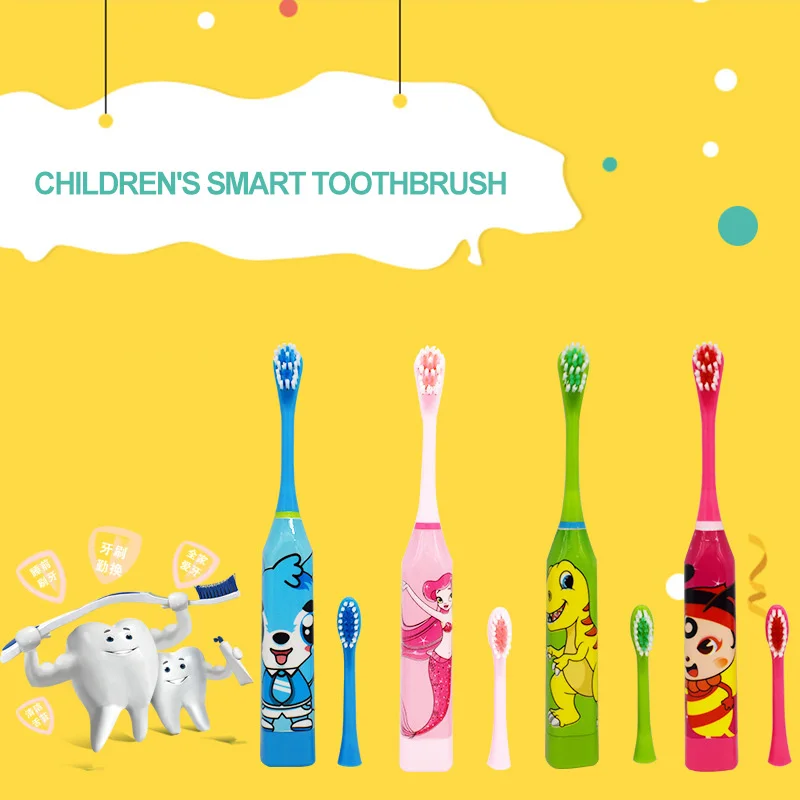 Toothbrush Teeth Brush Kids For Children Electric Double-sided Clean To Rechargeable With 2pcs