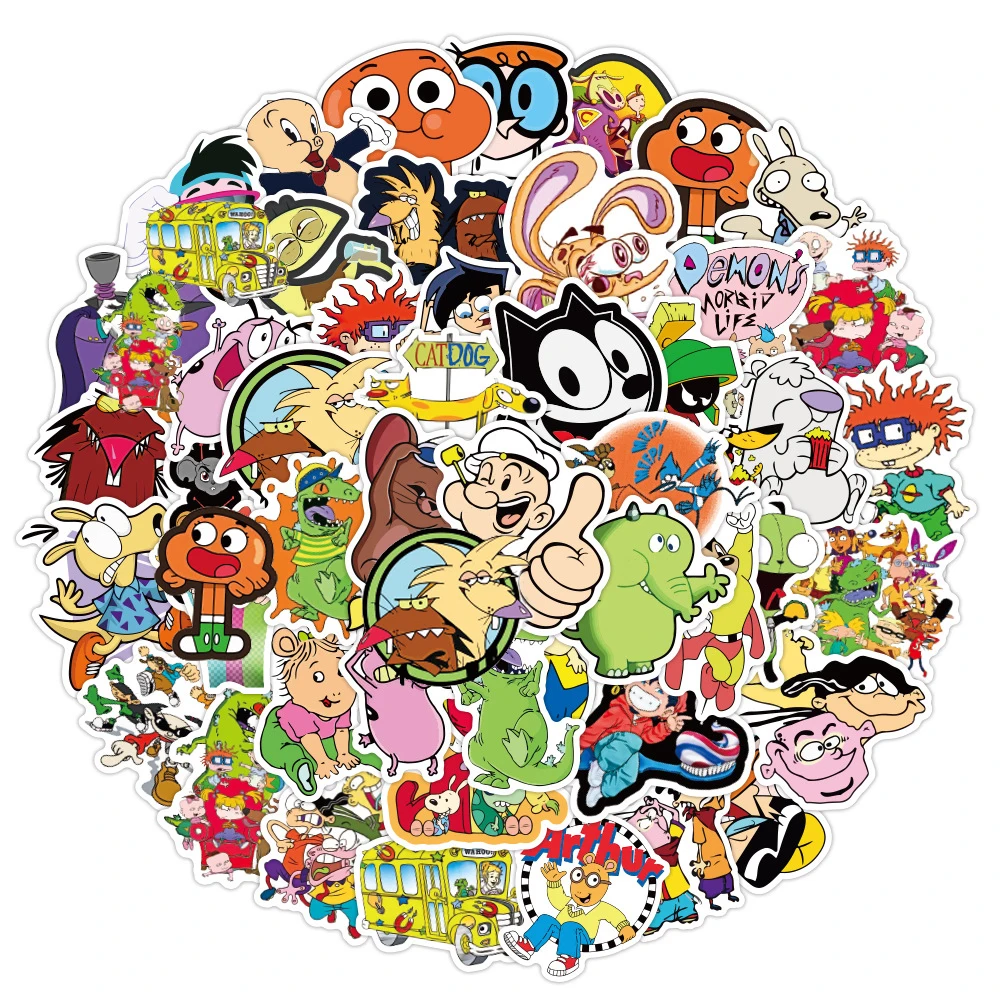 10/30/50pcs Classic Cartoon Anime Stickers Graffiti DIY Laptop Travel Case Phone Luggage Car Waterproof Sticker Decals Kid Toy