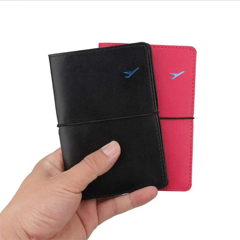 Fashion PU Leather Passport Cover Men Travel Wallet Credit Card Holder Cover Russian Driver License Wallet Document Case