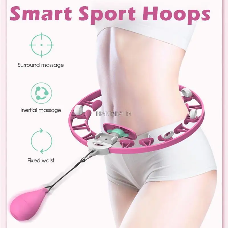 Smart Sport Circle Adjustable Counting Detachable Yoga Waist Exerciser Home Training Circle Loss Weight Gym Fitness Slimming