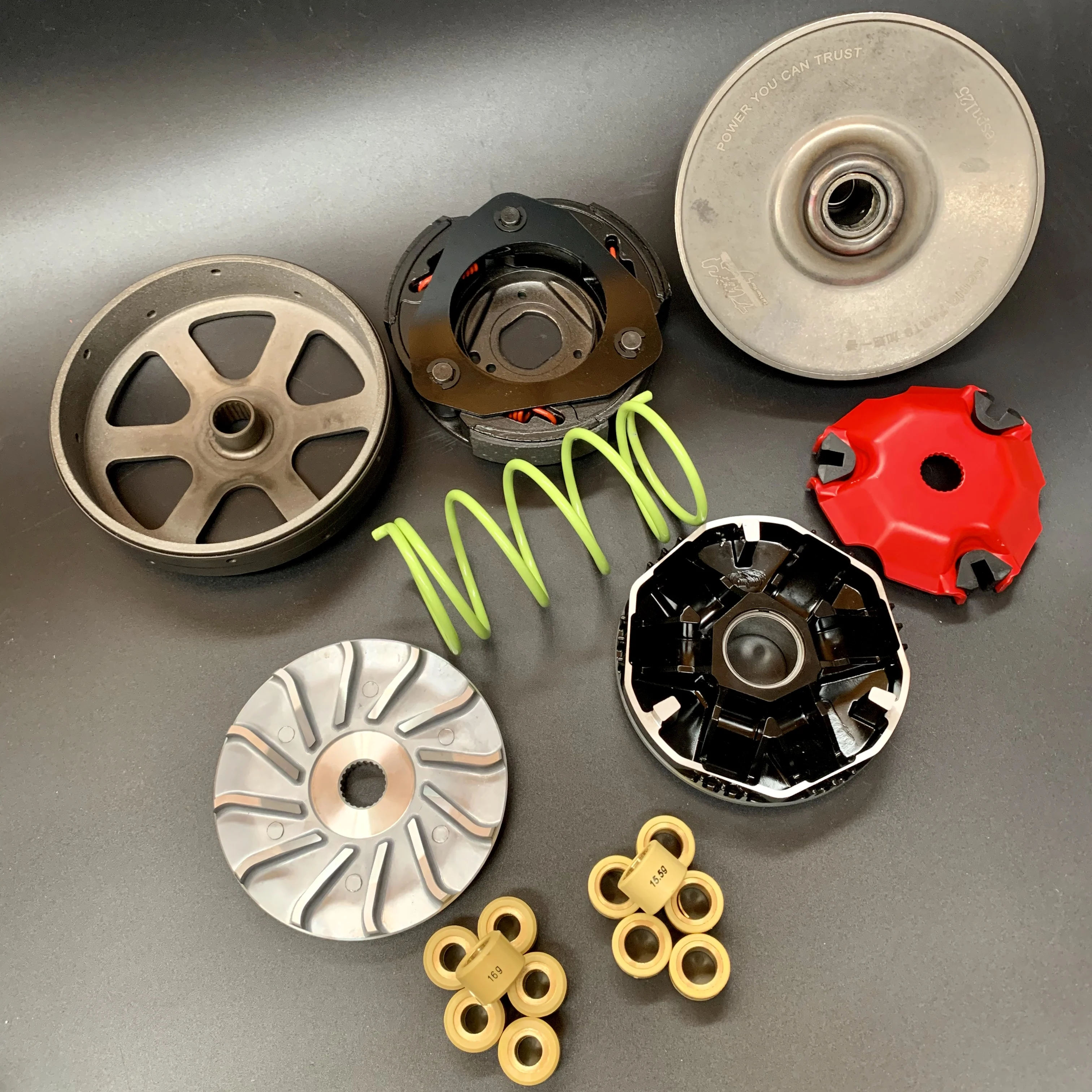 GTS125 Clutch Kit Racing Transmission Set Tuning Upgrade Bell Variator Pads Rollers Sping Torque Driver Good Acceleration