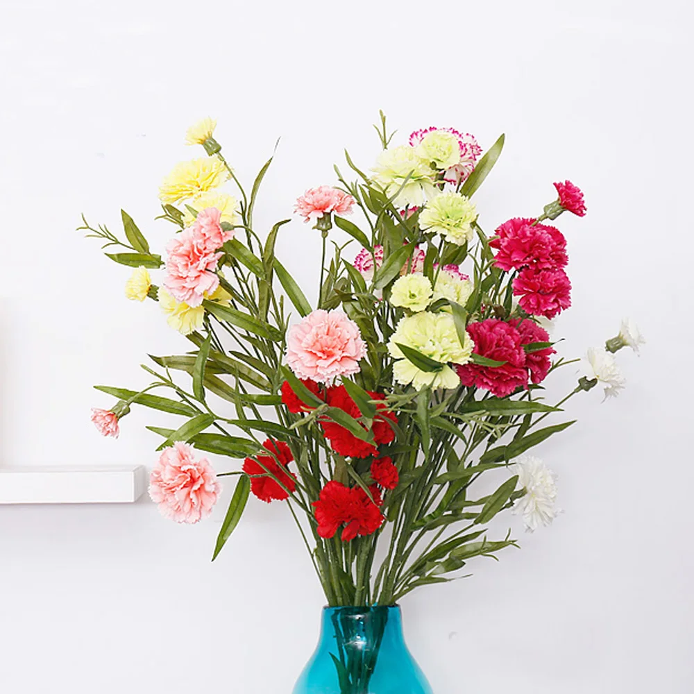 

4pcs artificial flower bouquets artificial carnation flower bouquets&Dianthus caryophyllus artificial flower bouquets