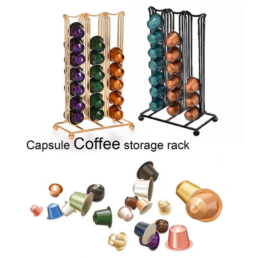 Coffee Capsules Holder 42 Capsules Holder Nespresso Coffee Capsule Pods Bracket Capsule Rack Stand Storage Shelve