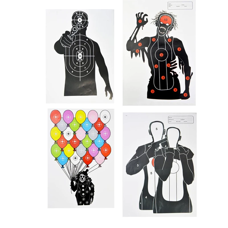 10Pcs Archery Shooting Targets Paper Game High Quality 12x17inch Hunting Practice Archery Accessory