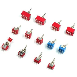 5PCS Miniature Toggle Switch Single Pole Double Throw SPDT DPDT ON-OFF-ON ON-ON Toggle MTS-102-103-202-203-123-302-402