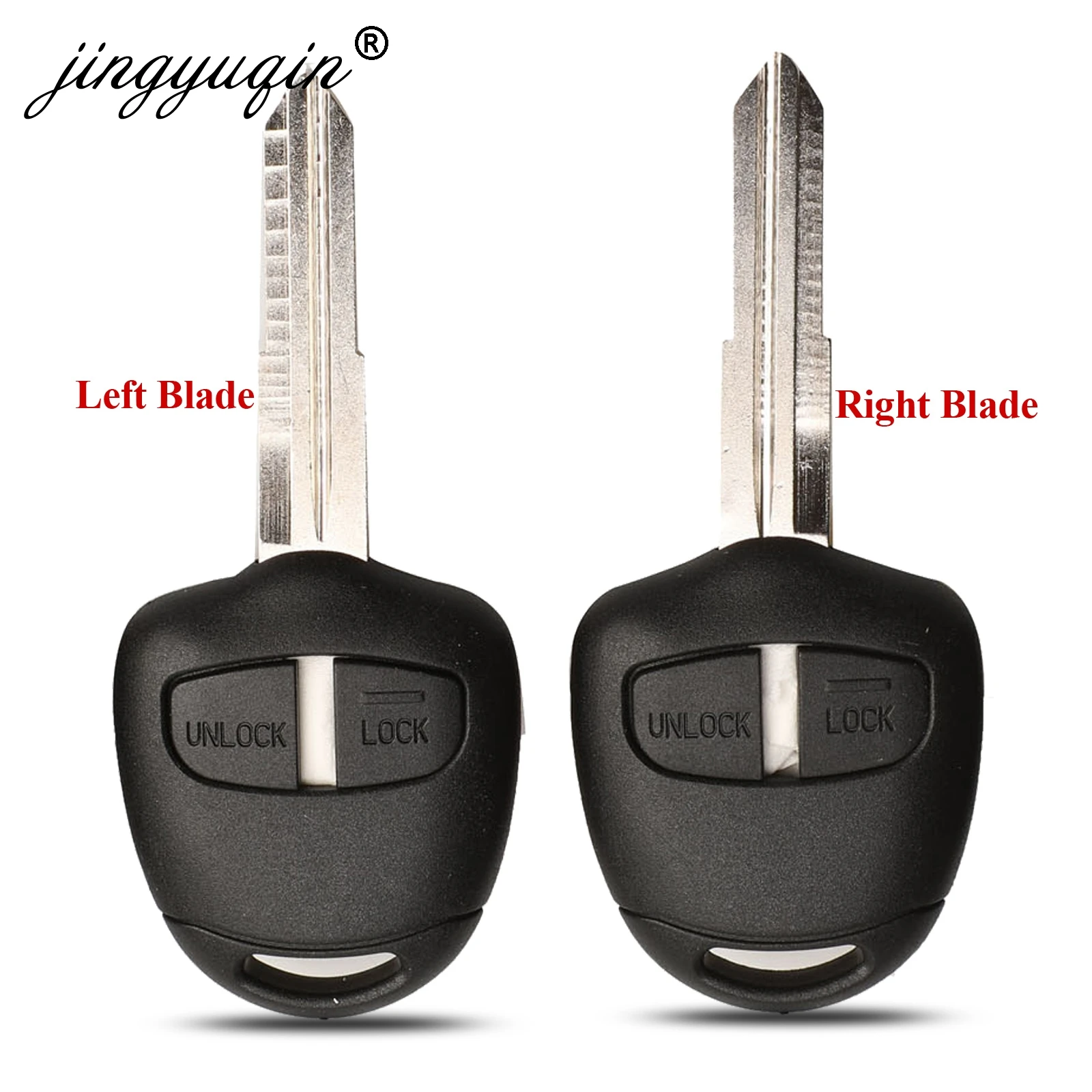 

jingyuqin Car Remote Key Shell Case For Mitsubishi Lancer EX Evolution Grandis Outlander MIT11/MIT8 Blade optional 2 Buttons