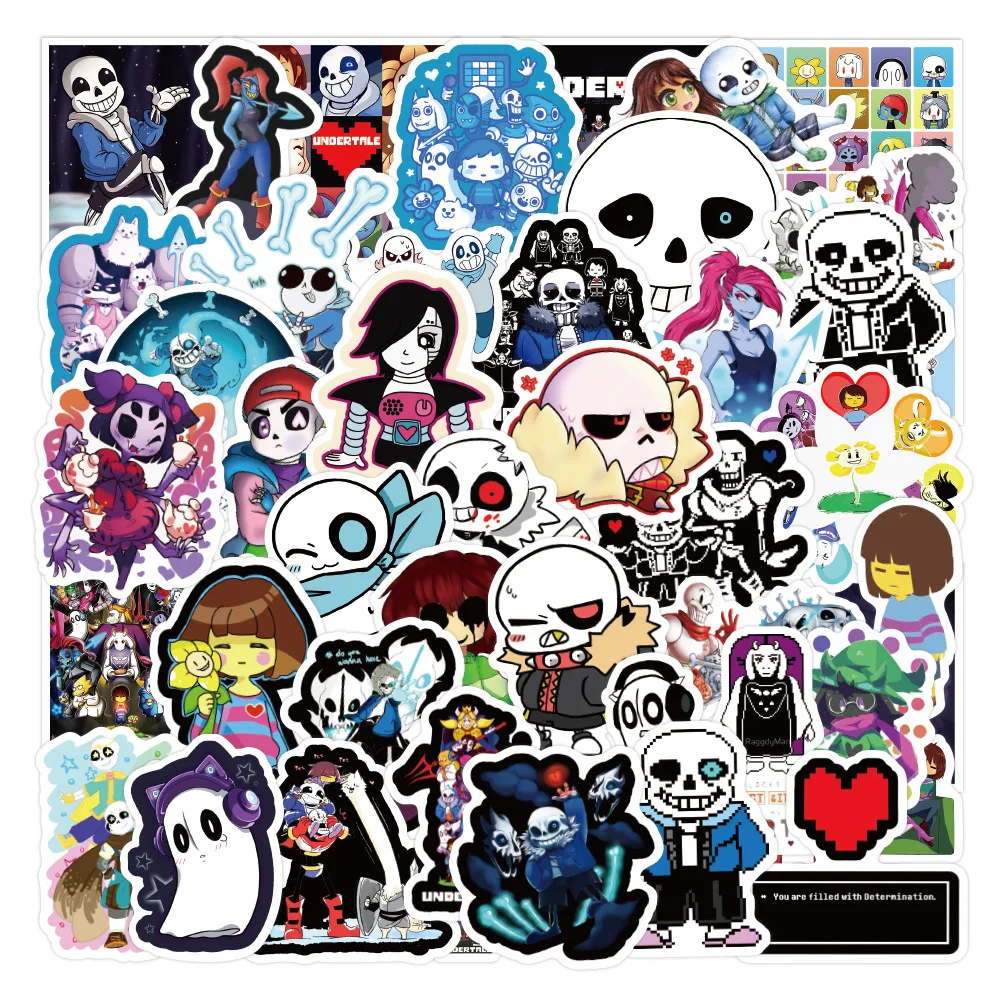 10/30/50pcs Undertale Hot Games Lable Stickers for Cars Motorcycles personalityToys Decal Skateboards Computer Sticker Wholesale