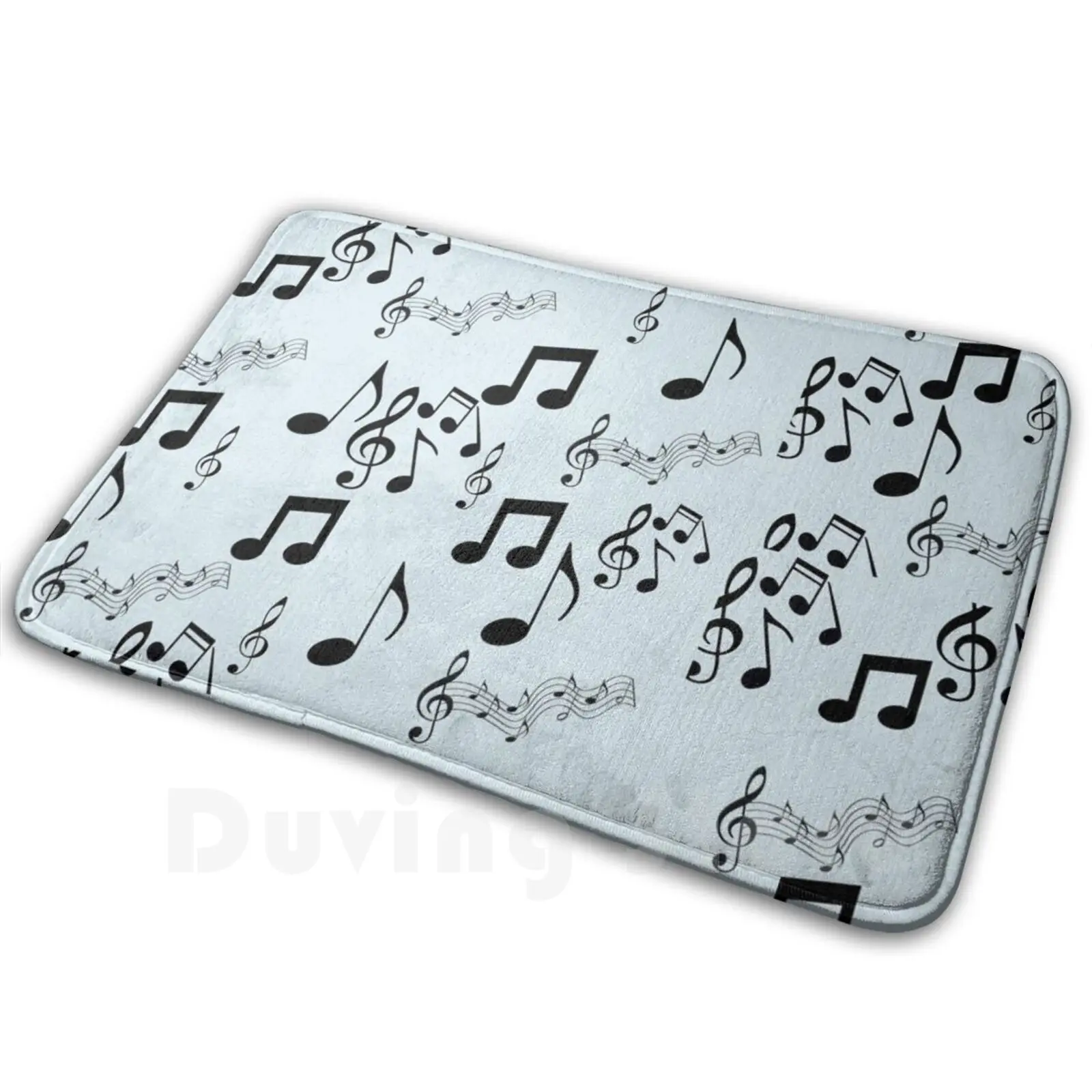 Music Soft Non-Slip Mat Rug Carpet Cushion Music Band Music Note Staff Piano Saxophone Clarinet Flute Band Kid Marching Band