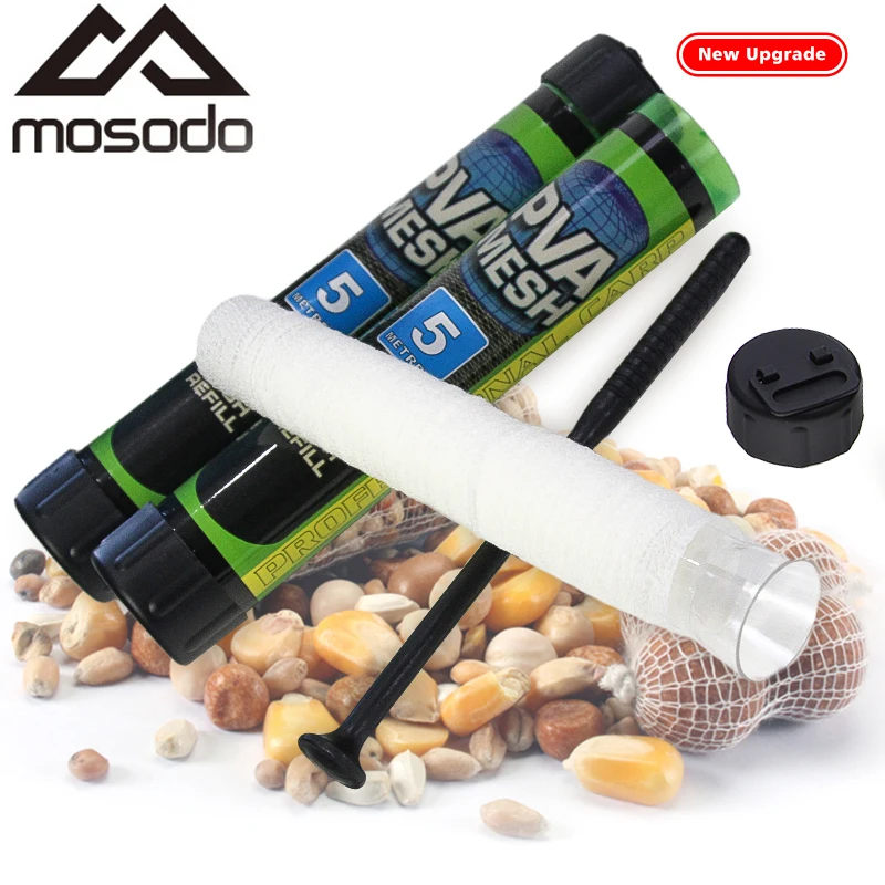 

Сетка Mosodo PVA с трубкой, растворимый сменный карп, для ловли рыбы, ПВА, сетка для наживки, сменный мешок 37 мм 25 мм 44 мм, ПВА 5 м