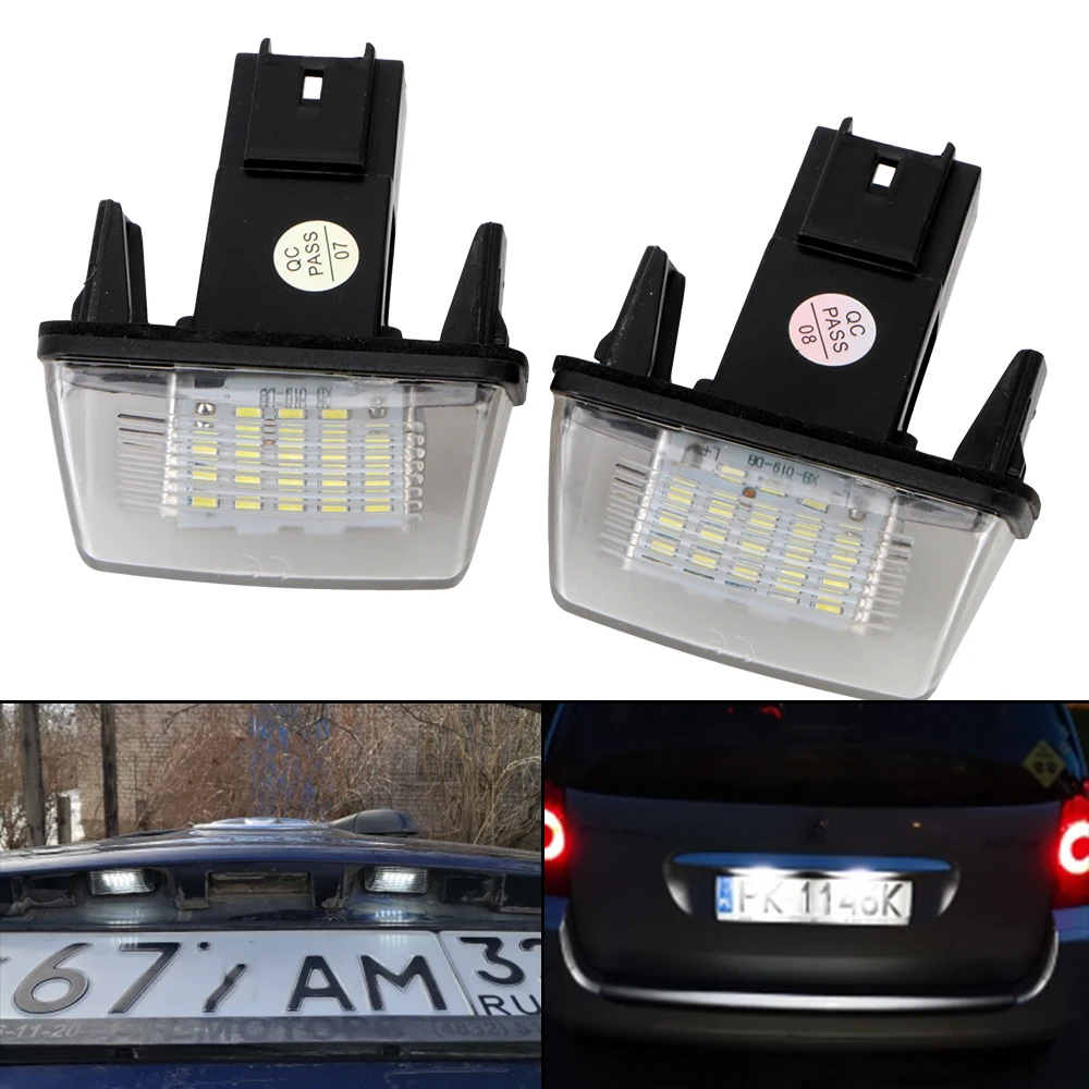 License Number Plate Light Error free For Peugeot 206 207 306 307 308 5008 6000K 1 Pair LED Rear Lamp