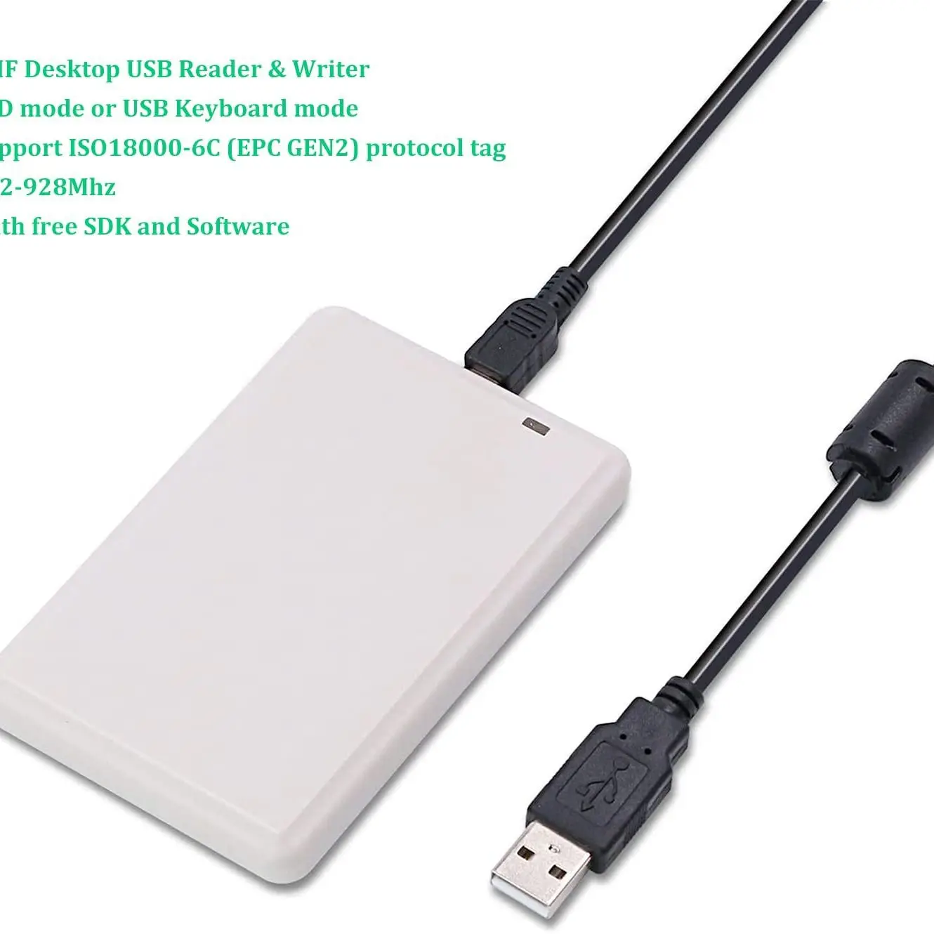 SZiTW Reader TW1900 UHF RFID Desktop USB2.0 Reader Writer with Keyboard Emulation Output and Free Software +2pcs UHF Tags