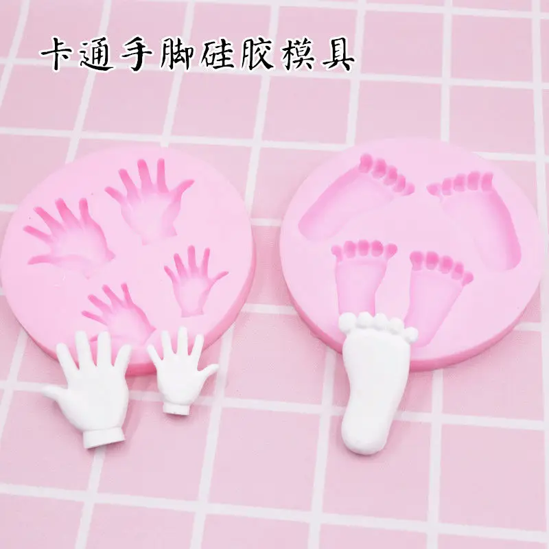 clay cartoon of Q edition limbs hands and feet turn sugar soft silicone mold ultralight clay TaoRen accidentally silicone mold