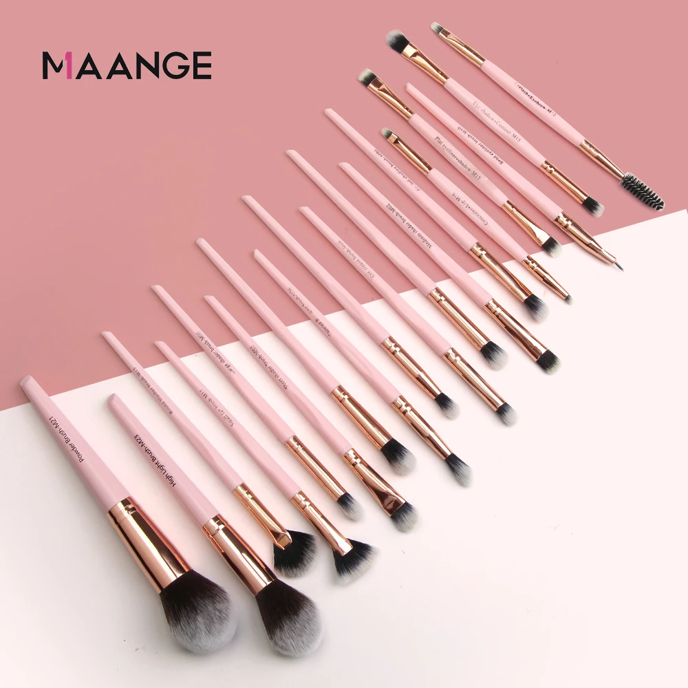 MAANGE Brushes 6/18/22Pcs Makeup Brushes Set With Holder Professional Beauty Make up brush Natural hair Foundation Powder Blush