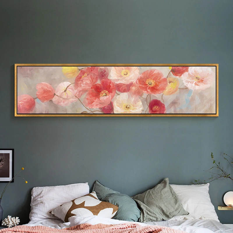 

EECAMAIL DIY 5D Diamond Painting Flowers Full Diamonds Nordic Pink Bedroom Bedside Diamond Embroidery Paste Painting No Frame