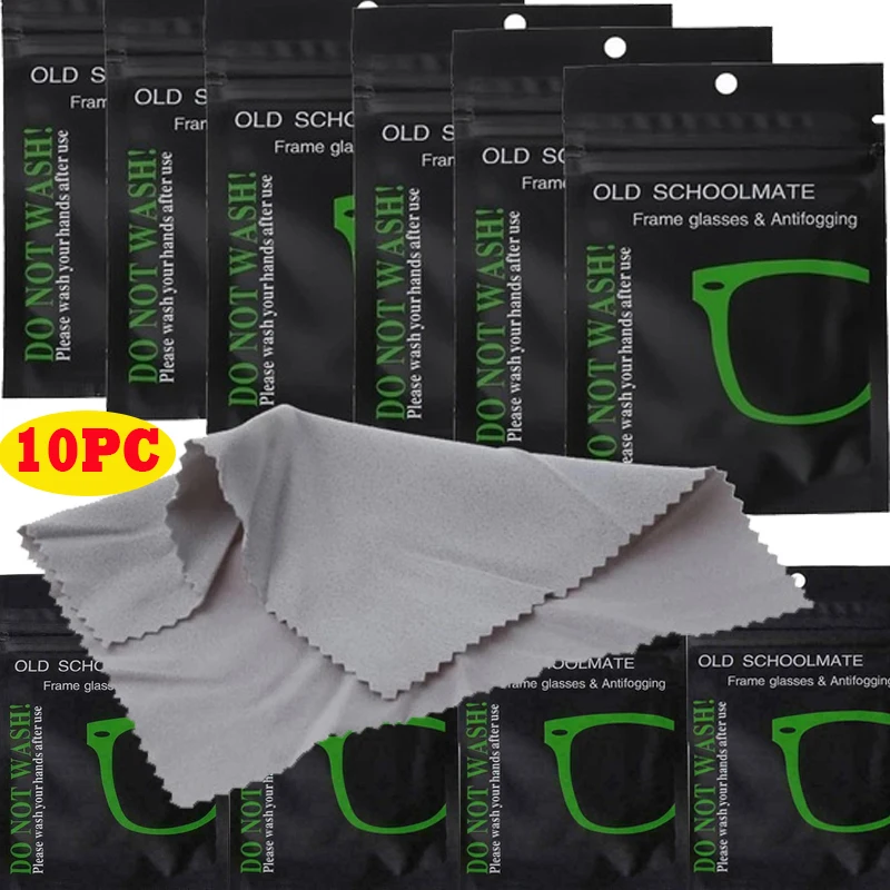 10PC Anti Fog Wipes Nano Anti-Fog Cloth Defog Reusable Cleaning Wipes for Glasses Motorcycle Helmet Eyeglass Camera Lens Screens