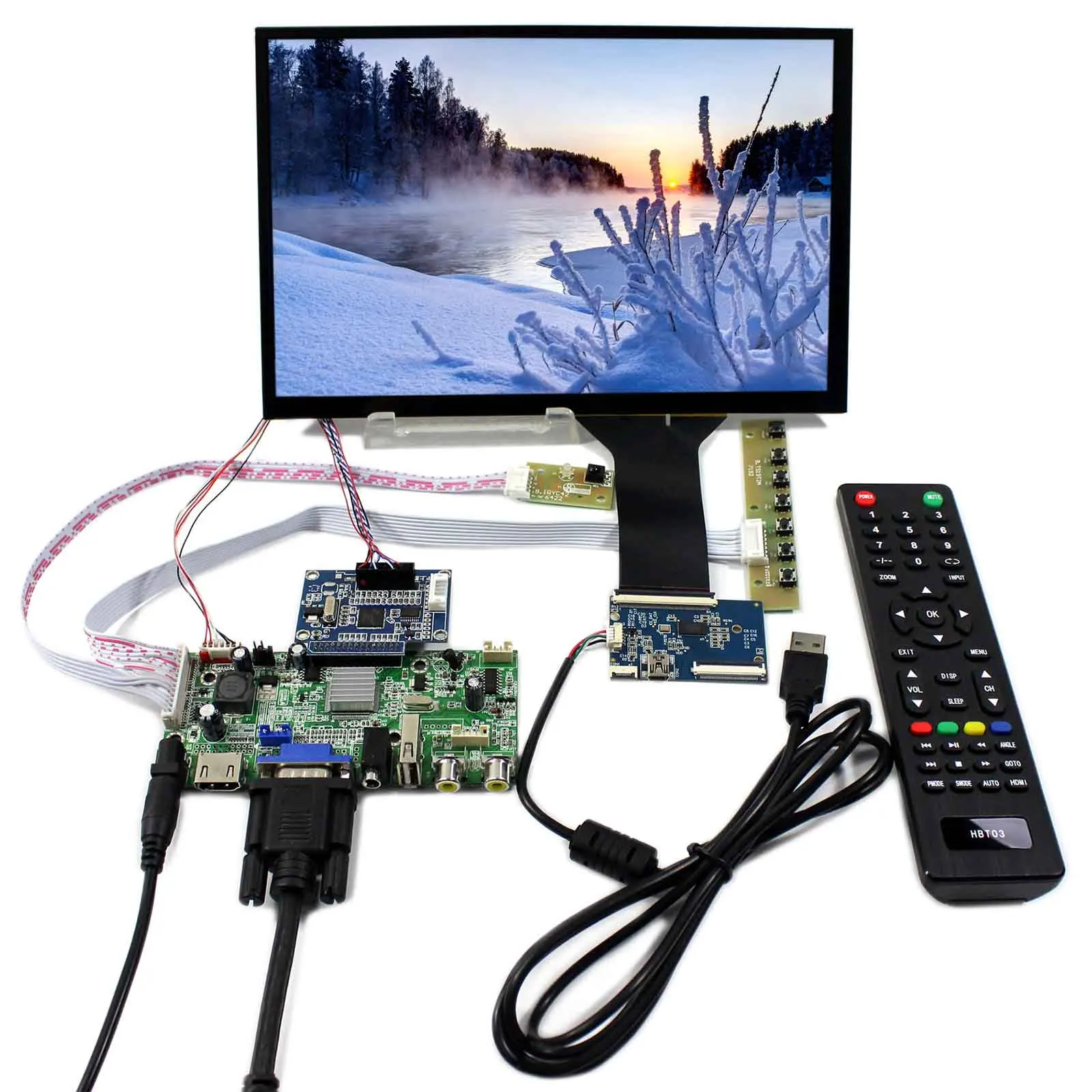 

10.1inch LCD Screen 1920X1200 Resolution Backlight WLED HD MI VGA 2AV USB LCD Controller Board Capacitive Touch Panel