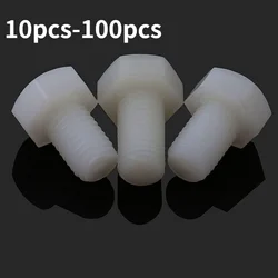 M3 M4 M5 M6 M8 M10 Nylon Hex Head Screws Outer Hexagon Head Plastic Screw Bolt White Plastic Hexagon Screw