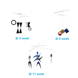 Montessori Mobile Set, Munari, octaedro, bailarina, juguetes educativos para bebé, experiencia de sentido Visual, materiales de juego para recién nacidos