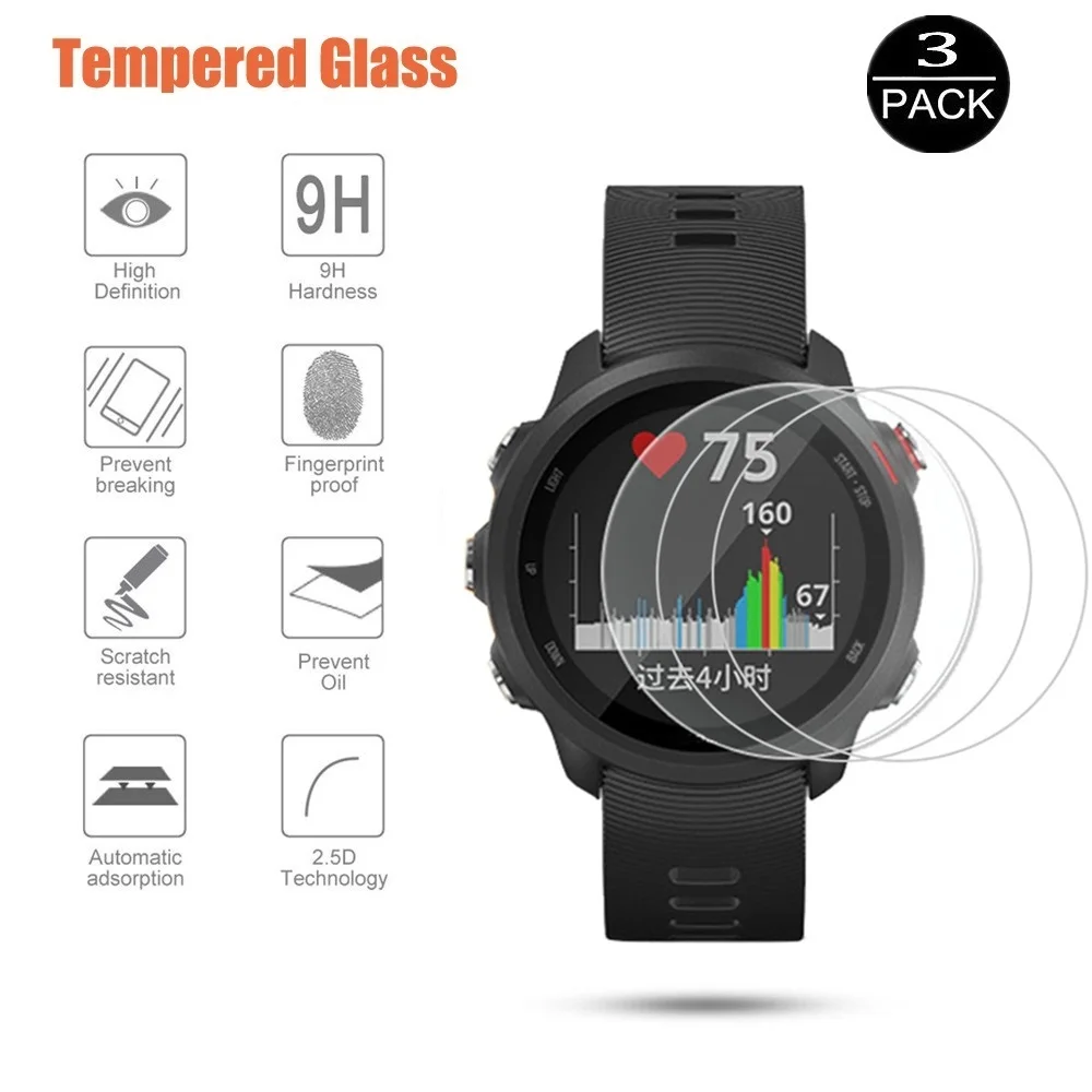 Film For Garmin Forerunner 55 165 225 245 645 935 945 Premium Tempered Glass For Approach Anti-Scratch Screen Protector Cover