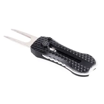 Outil de réparation de golf rétractable en plastique et acier inoxydable, nettoyeur de pas, fourche de putting, fournitures d'entraînement, 1 pièce