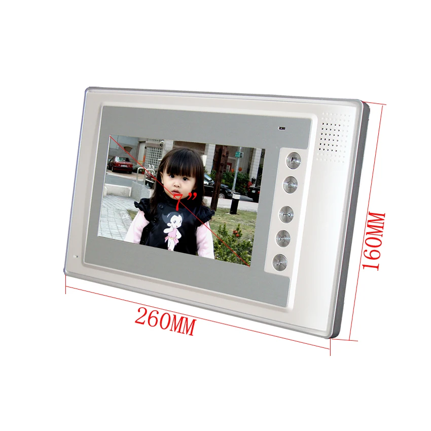 7 Inch Monitor Wired Color Video Intercom for Home IR Night Vision Camera Kit Apartment Security