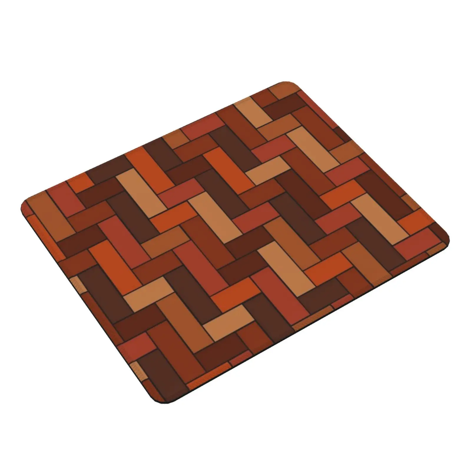 Geometric Tiles In Rust , Orange , Brown And Beige Mouse Pad DIY Print Cushion Geometric Geometric Geometric Art