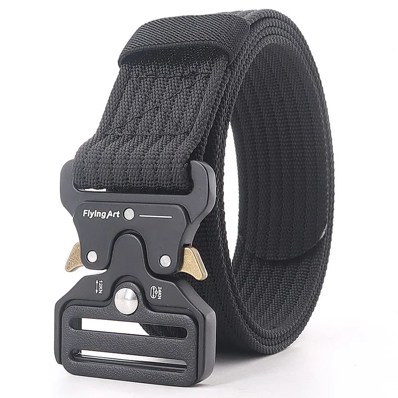 

Mens Tactical Belt Military Nylon Quick Release Outdoor Multifunctional Training Waist Strap Metel Buckle Leisure Tought Cinto