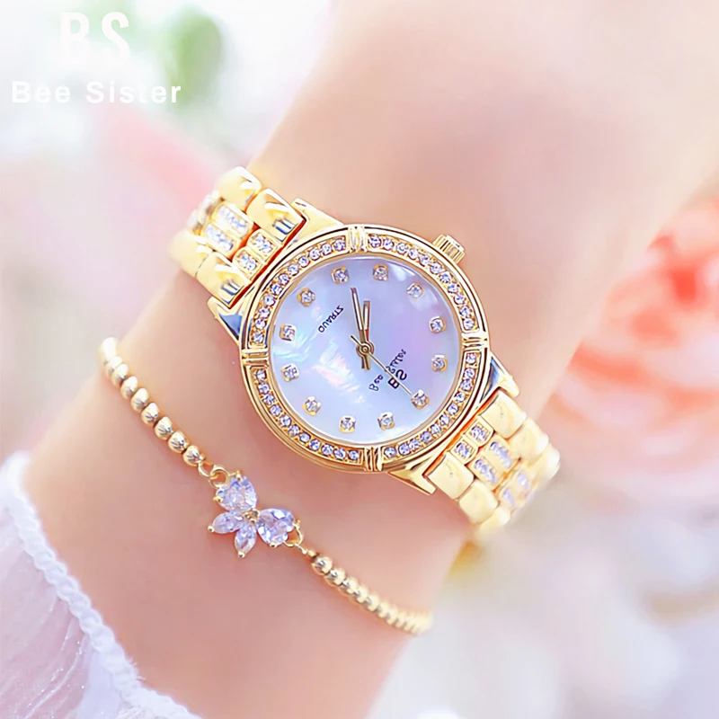 Watch Women Luxury Brand Fashion Rose Gold Diamond Crystal Ladies Watches Rhinestone Wristwatch Women Bayan Kol Saati