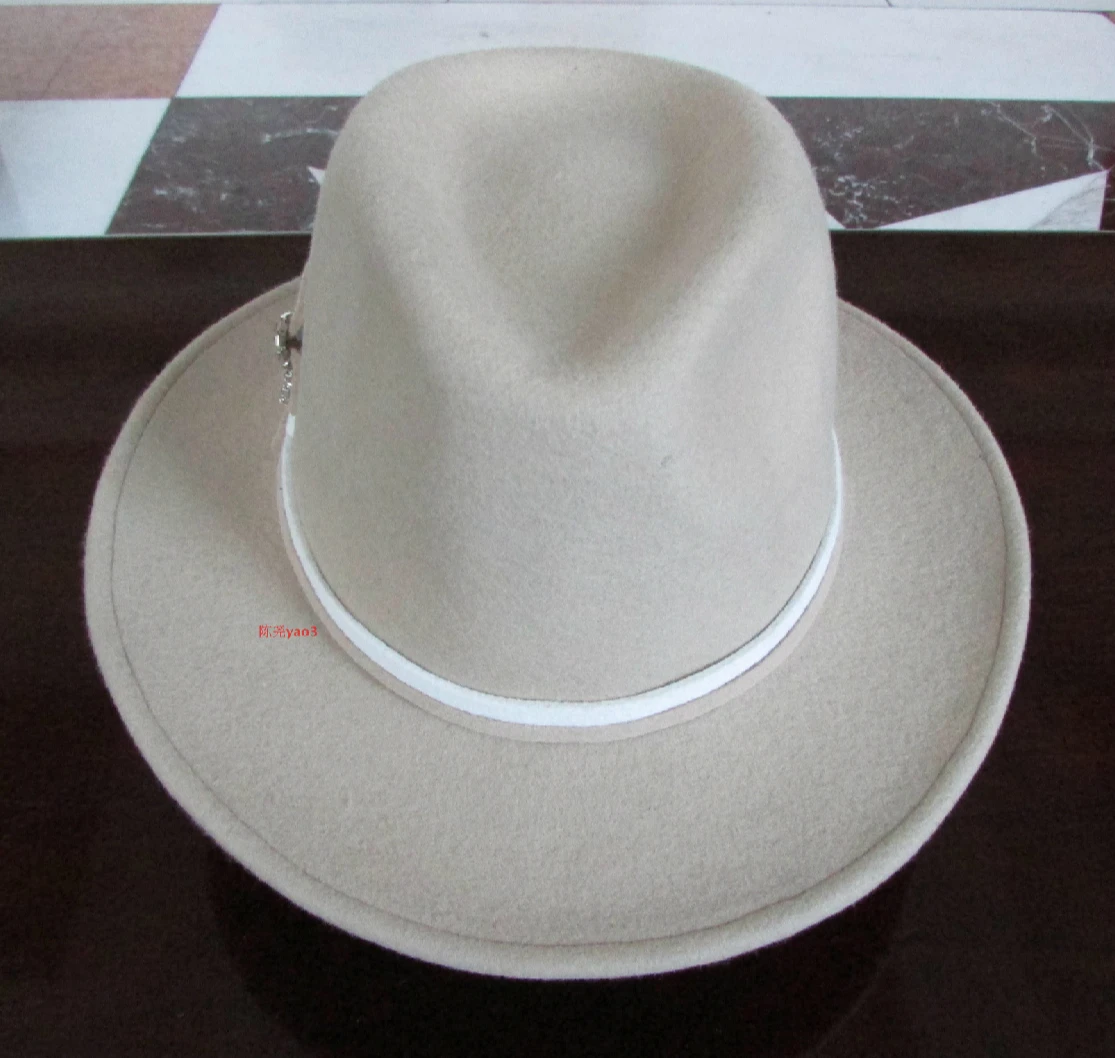 100% Wool Hat Cowboy Hat Riding Hat Western Cowboy Hat Men's Wool Fedora Hats British Fashion Party Hats Wide Brim Fedora Hat