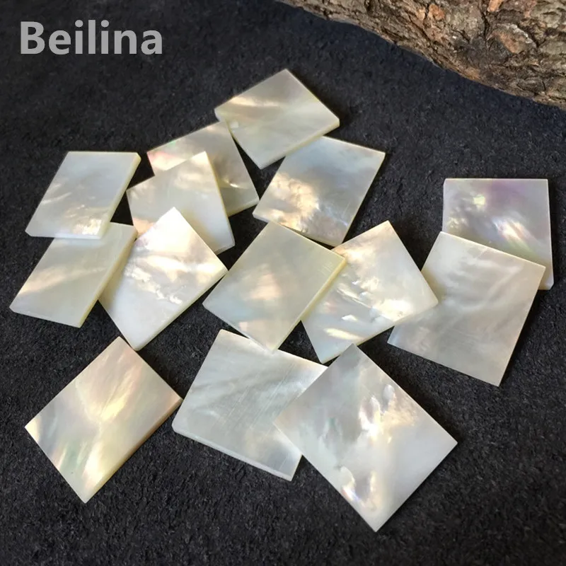 5pcs 20mm/28mm/2mm White Natural Mother of Pearl Shell Slice DIY Musical Instrument Accessories And Crafts Inlay Carved Material