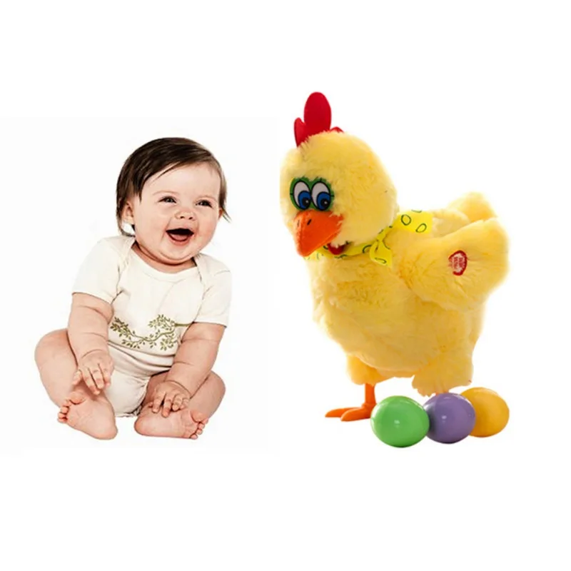 

Electric Musical Dancing Chicken Laying Egg Doll Raw Crazy Singing Dancing Electric Pet Plush Funny Toy