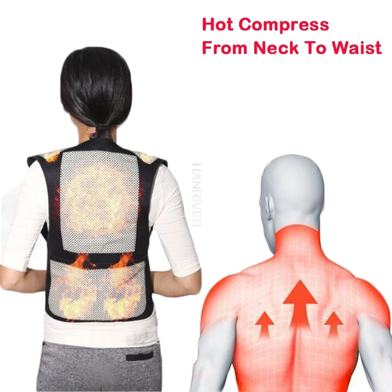 Shoulder Waist Warmer Tourmaline Spontaneous Heating Waistcoat Magnet Therapy Self Heating Vest Back Massage Lumbar Pain Relief