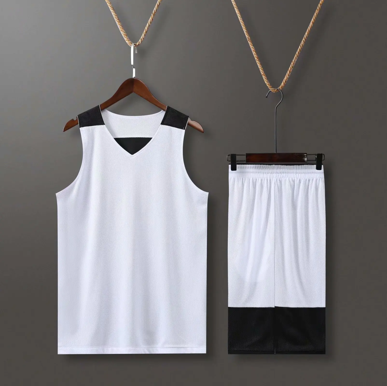 adult men kids Double sided basketball training jersey set team tracksuits breathable basketball jerseys uniforms customized